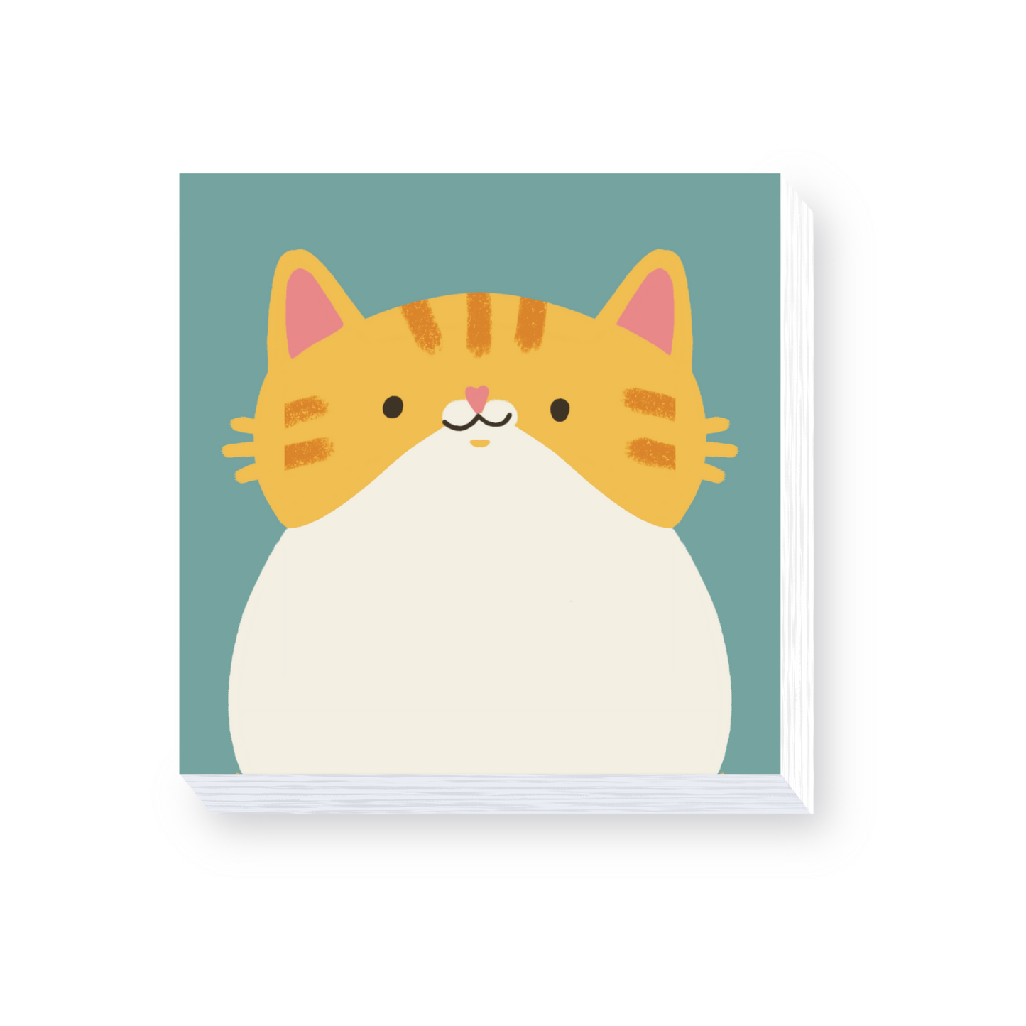 Orange Cat Post It Note