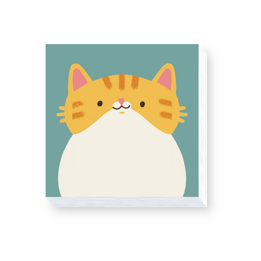 Orange Cat Post It Note