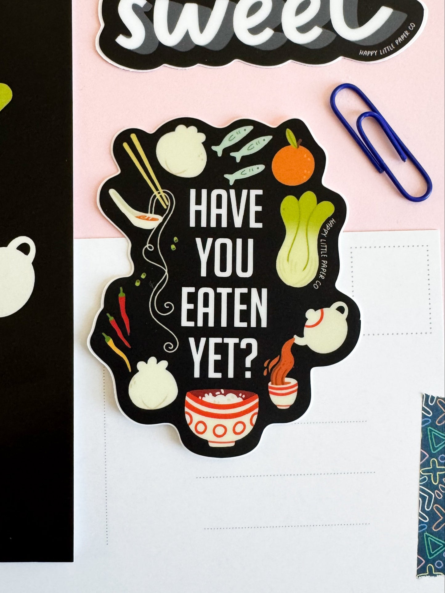 Vinyl Sticker-Have You Eaten Yet (Asian, Funny, Food)