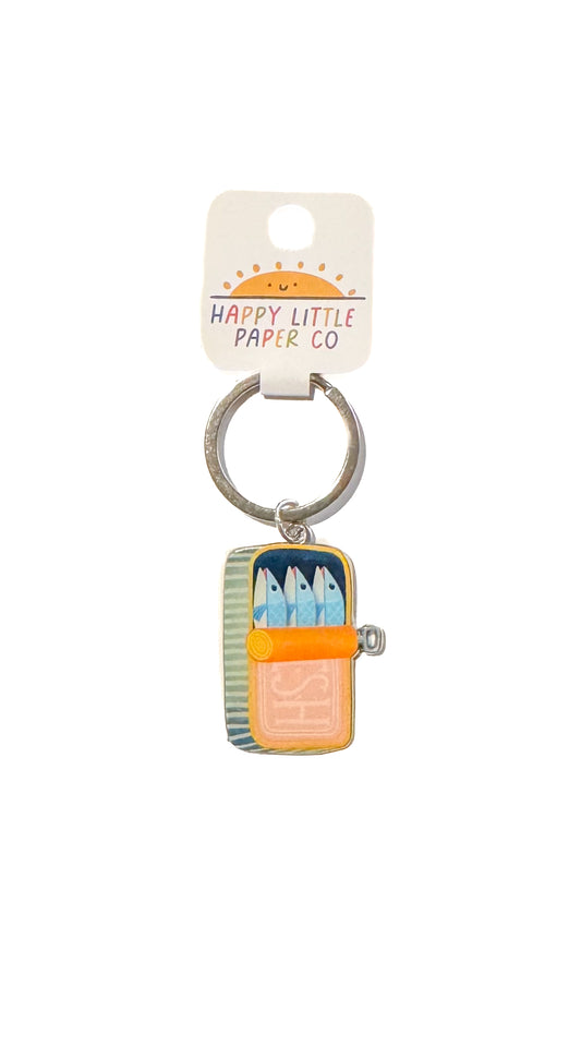 Sardine Enamel Keychain
