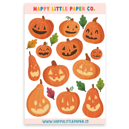 Sticker Sheet-Halloween Pumpkins