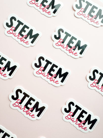 Vinyl Sticker-STEM Barbie  (STEM, Teacher, Feminist, Pun)
