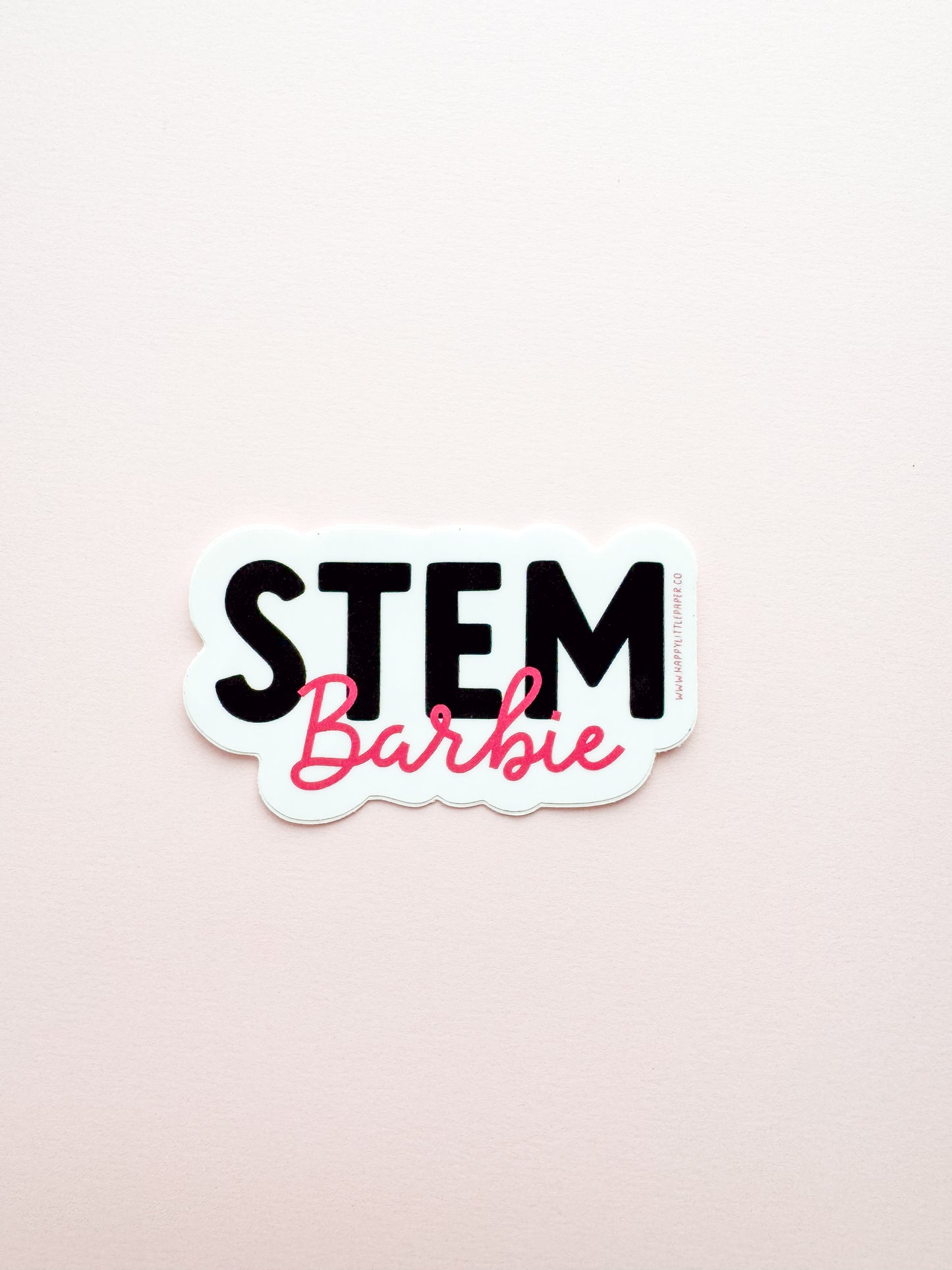 Vinyl Sticker-STEM Barbie  (STEM, Teacher, Feminist, Pun)