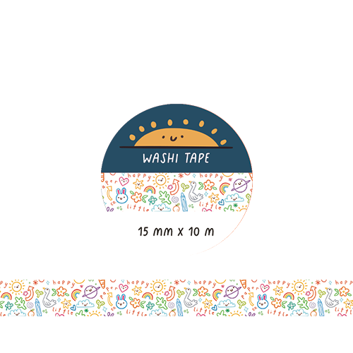 Happy Scribbles Washi Tape