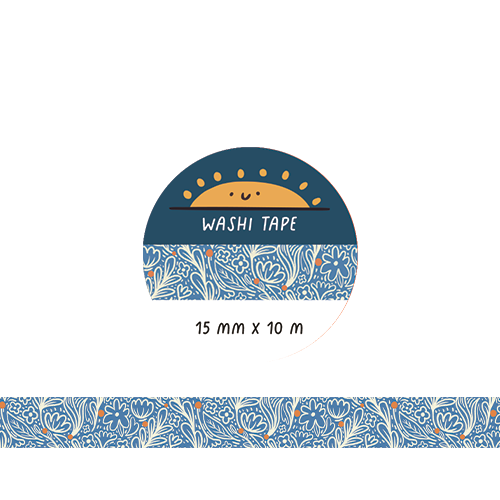 Elegant Blue Washi Tape
