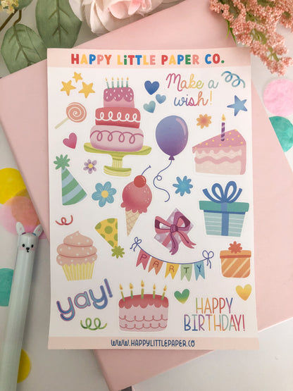 Sticker Sheet-Birthday