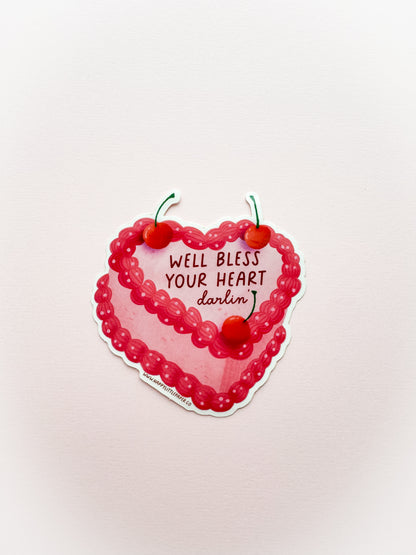 Vinyl Sticker-Well Bless Your Heart Darling (Funny, Southern)