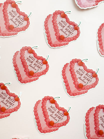 Vinyl Sticker-Well Bless Your Heart Darling (Funny, Southern)
