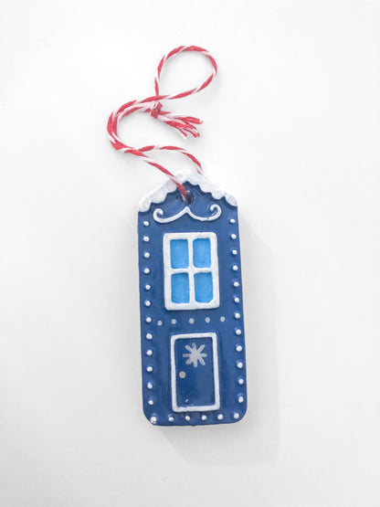 Blue Cottage Ornament