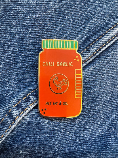 Chili Garlic Sauce Enamel Pin