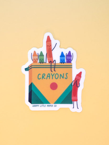 Vinyl Sticker-Crayon (Craft, Teacher, Cute)