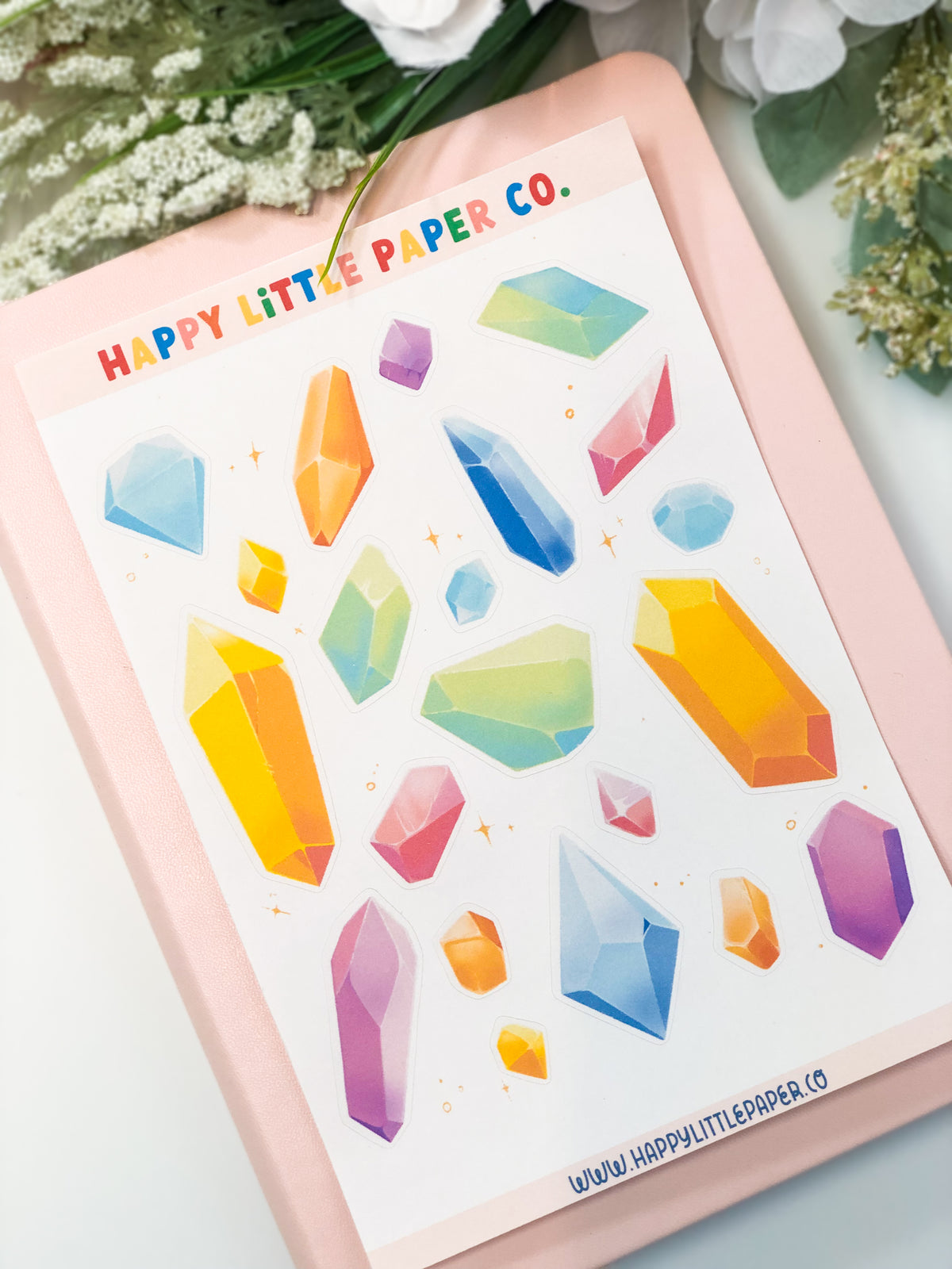 Sticker Sheet-Rainbow Crystals