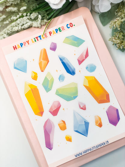 Sticker Sheet-Rainbow Crystals