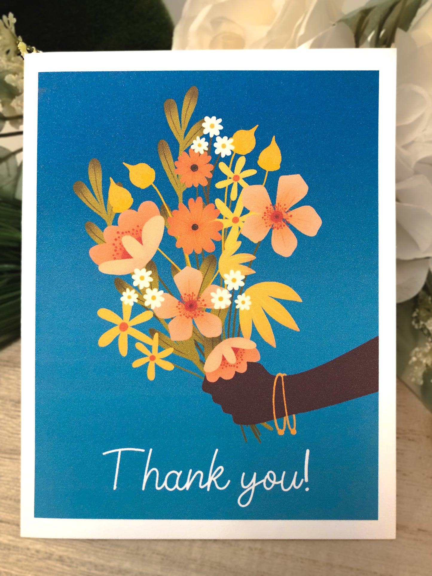 Floral Bouquet Thank You Greeting Card