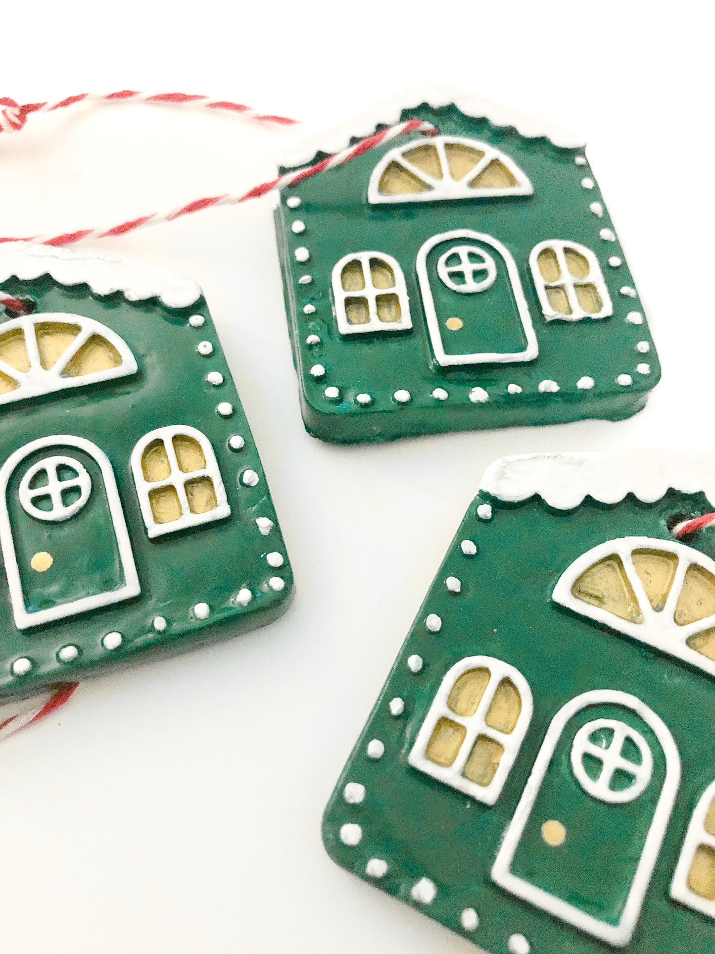 Green Cottage Ornament