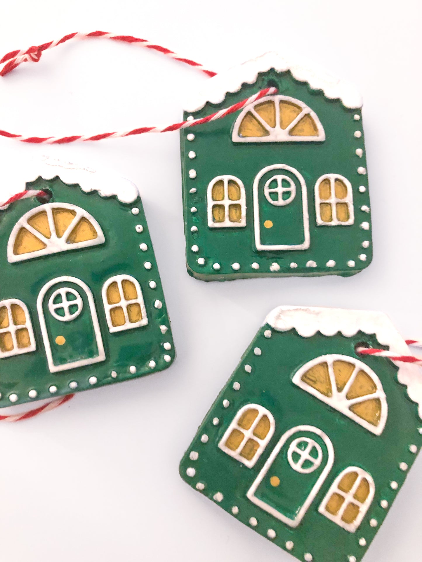 Green Cottage Ornament