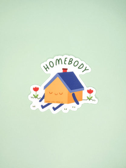 Vinyl Sticker-Home Body (Funny, Pun, Smiley)