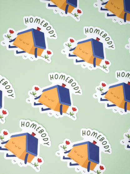 Vinyl Sticker-Home Body (Funny, Pun, Smiley)