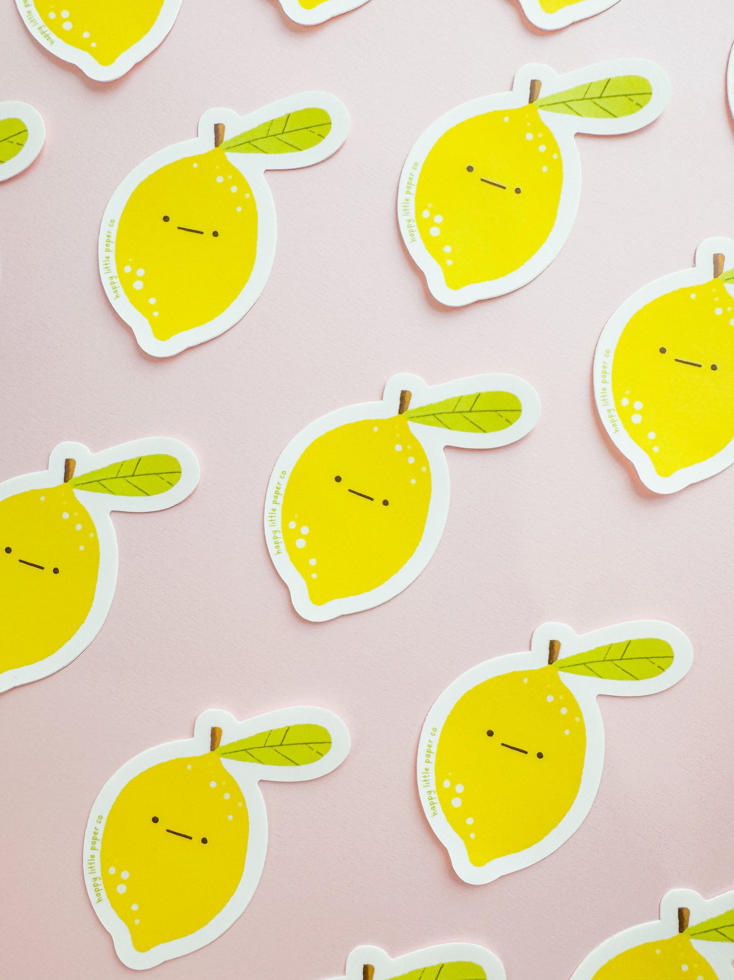 Vinyl Sticker-Sour Lemon (Food, Smiley)