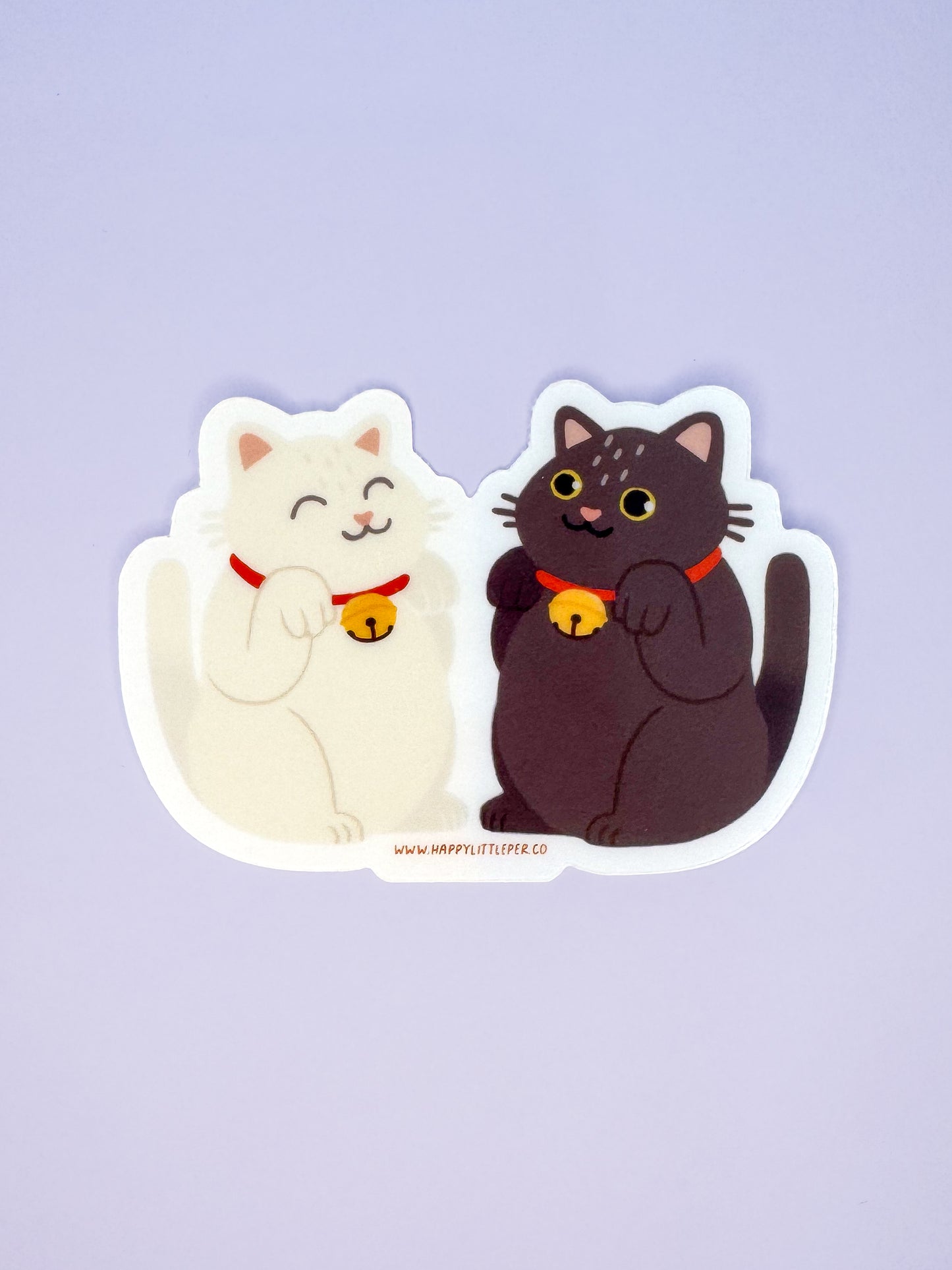 Vinyl Sticker-Maneki Neko Lucky Cats (Cats, Lucky, Asian)