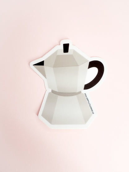 Vinyl Sticker-Moka Pot (Food, Coffee, Espresso)