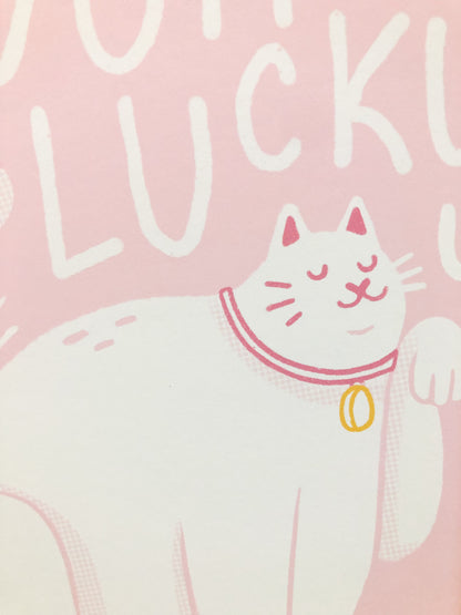 Much Lucky Cat Art Print