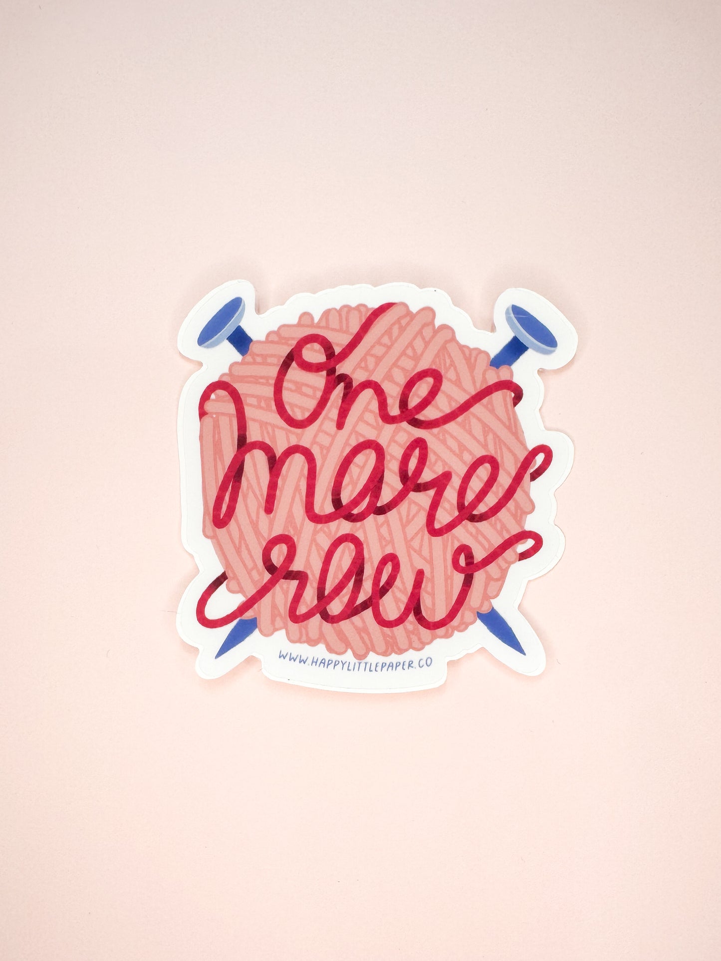 Vinyl Sticker-One More Row (Craft, Hobby, Knit)
