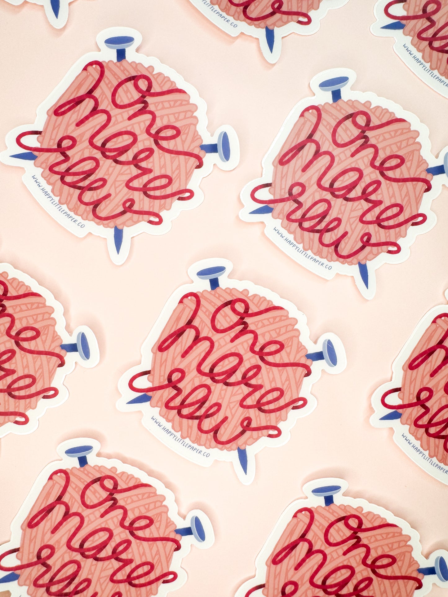 Vinyl Sticker-One More Row (Craft, Hobby, Knit)