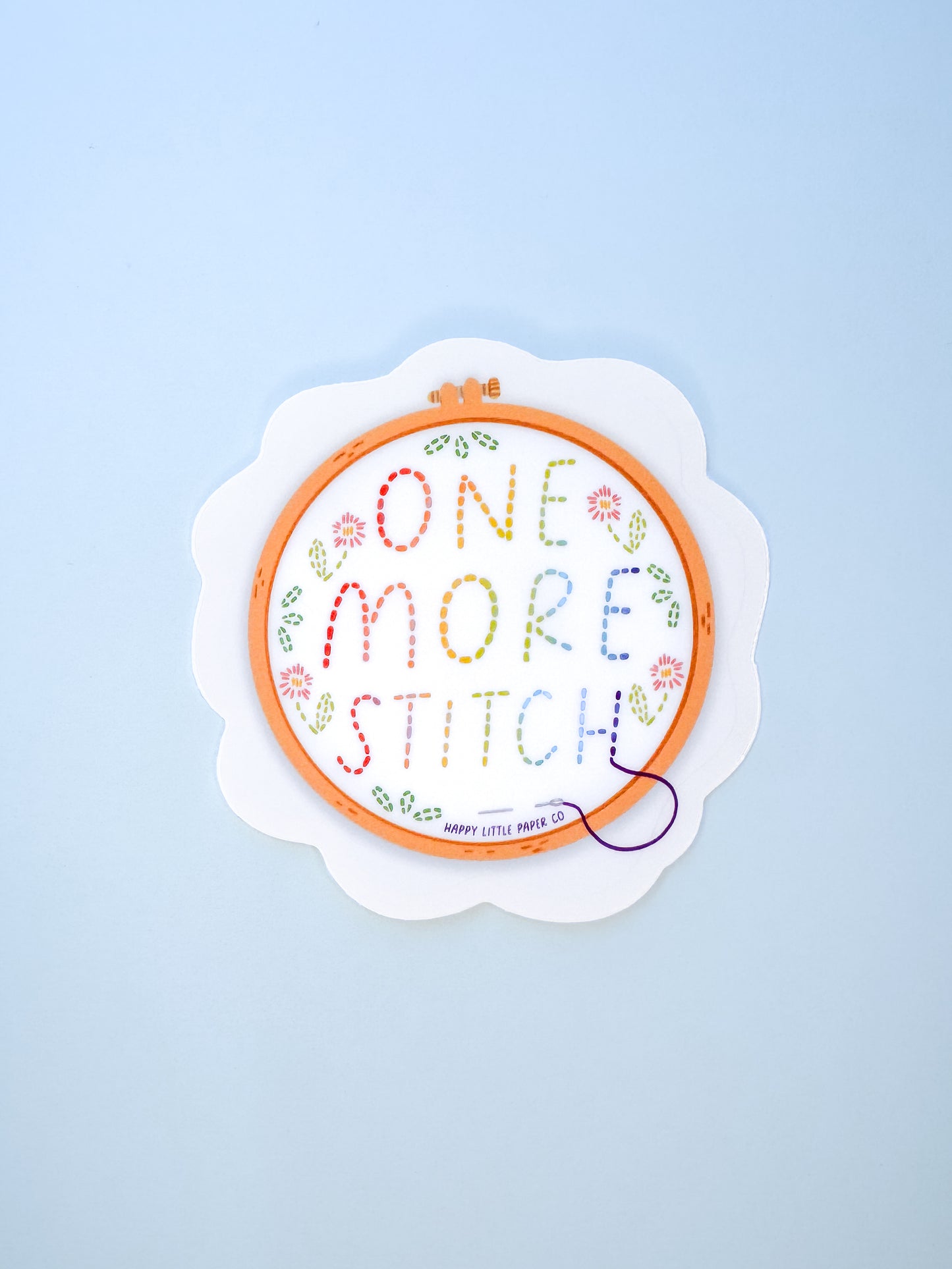 Vinyl Sticker-One More Stitch Embroidery (Craft, Hobby, Embroider)