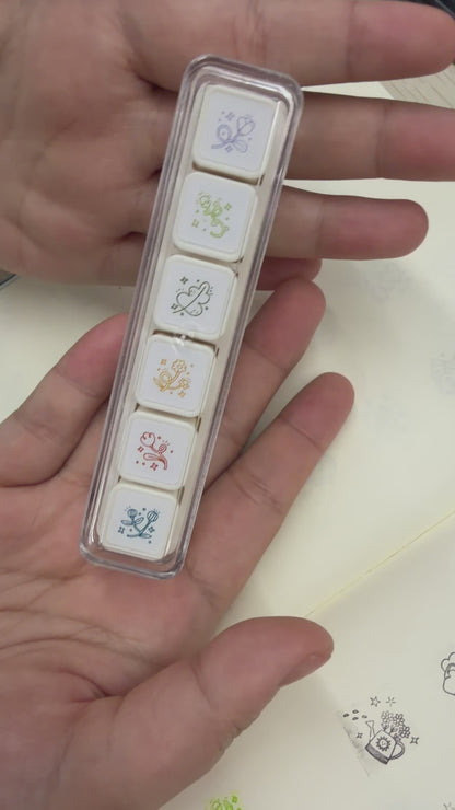 Cat Button Stamps
