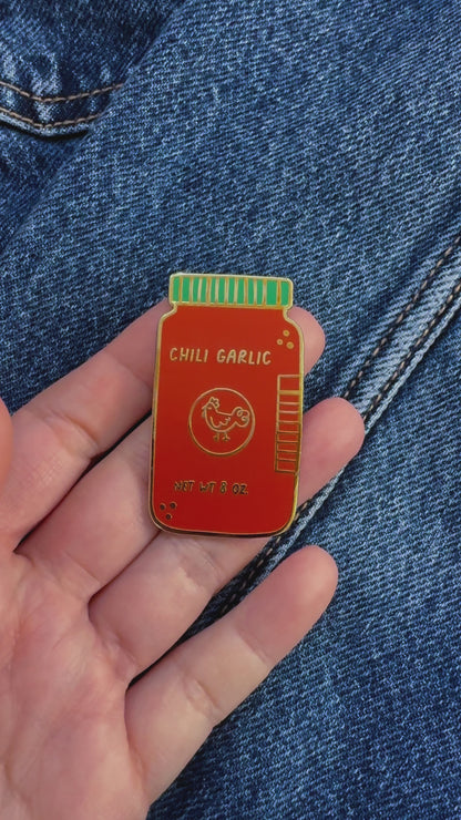 Chili Garlic Sauce Enamel Pin