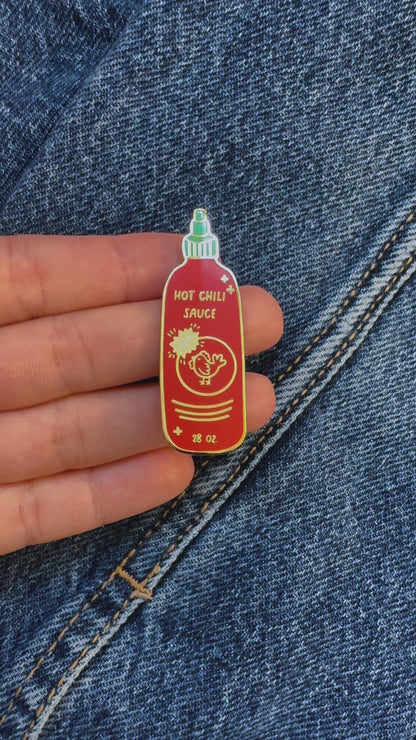 Sriracha Enamel Pin