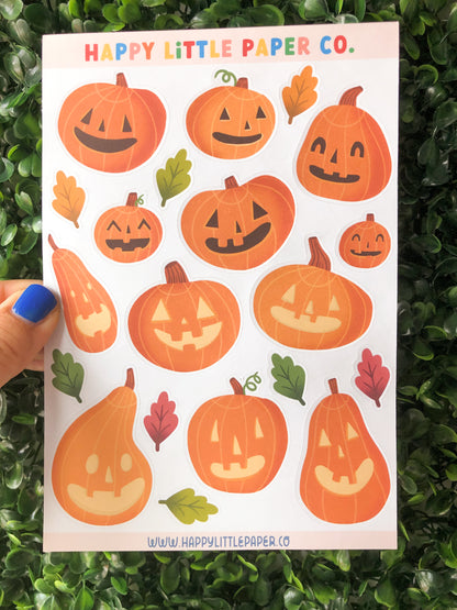 Halloween Pumpkin Sticker Sheet