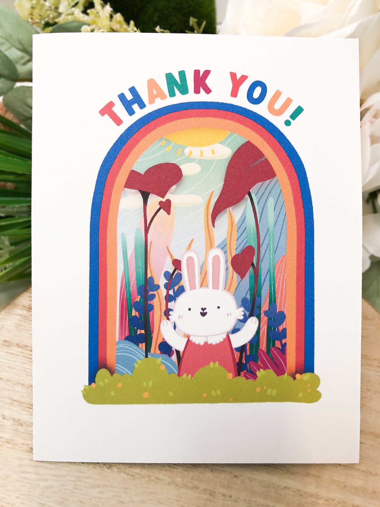 Rainbow Rabbit Greeting Card