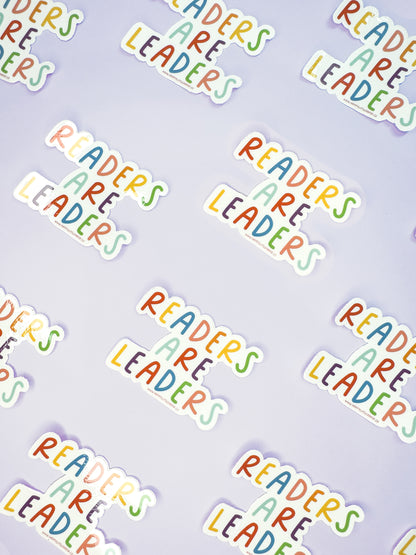 Vinyl Sticker-Readers Are Leaders  (STEM, Teacher, Feminist, Book, Literary)