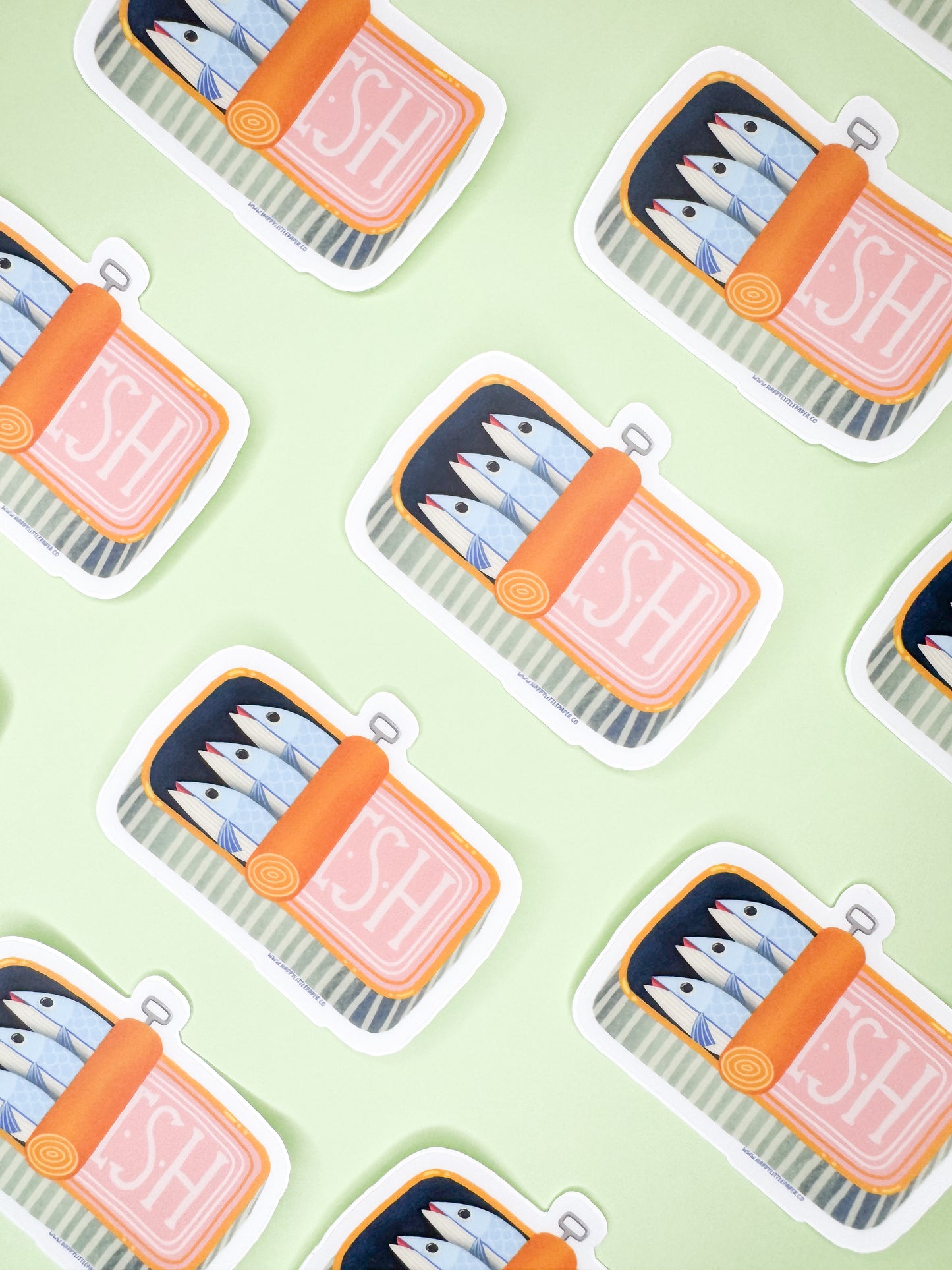 Vinyl Sticker-Sardine (Food, Tinned Fish)