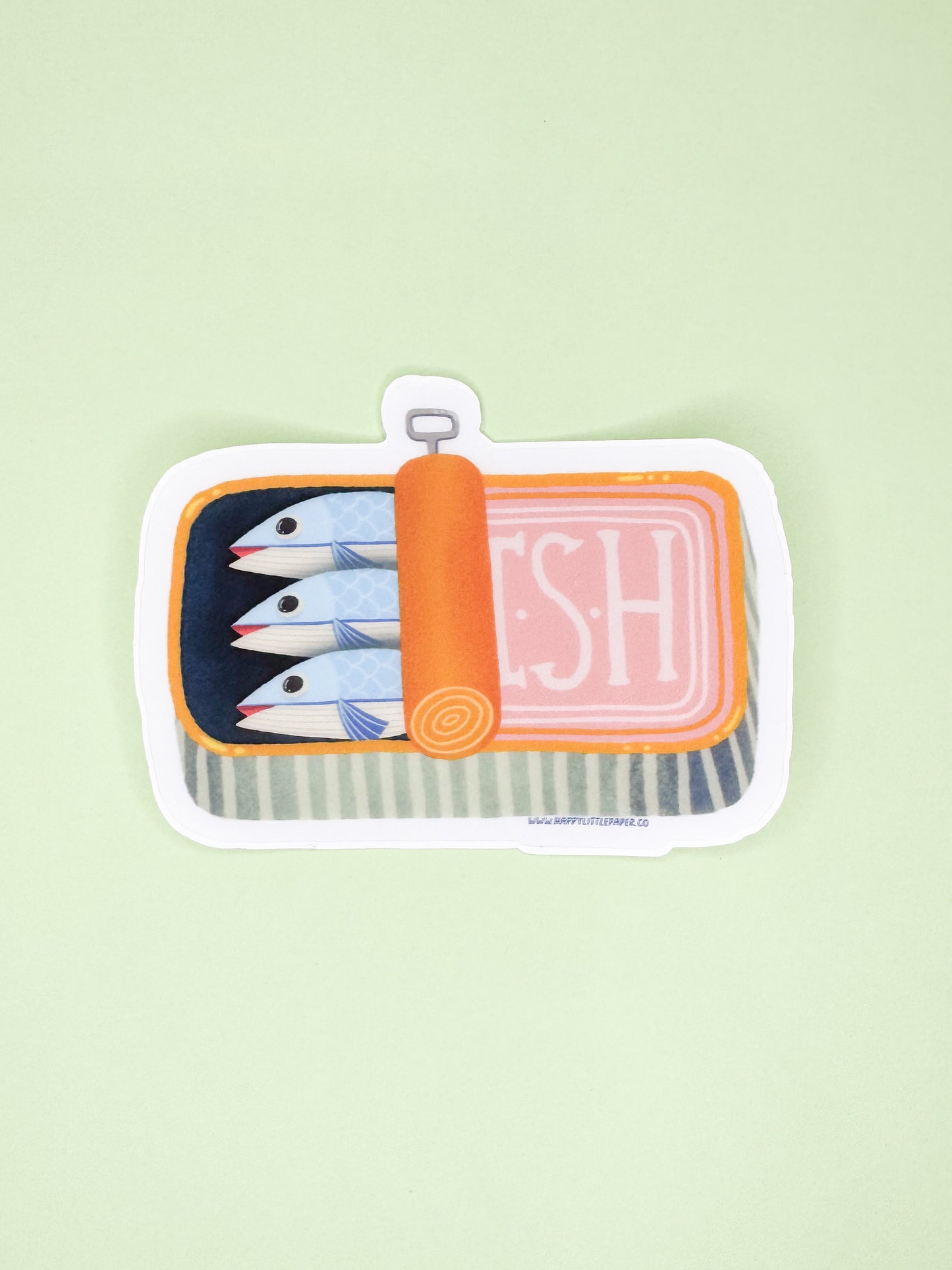 Vinyl Sticker-Sardine (Food, Tinned Fish)