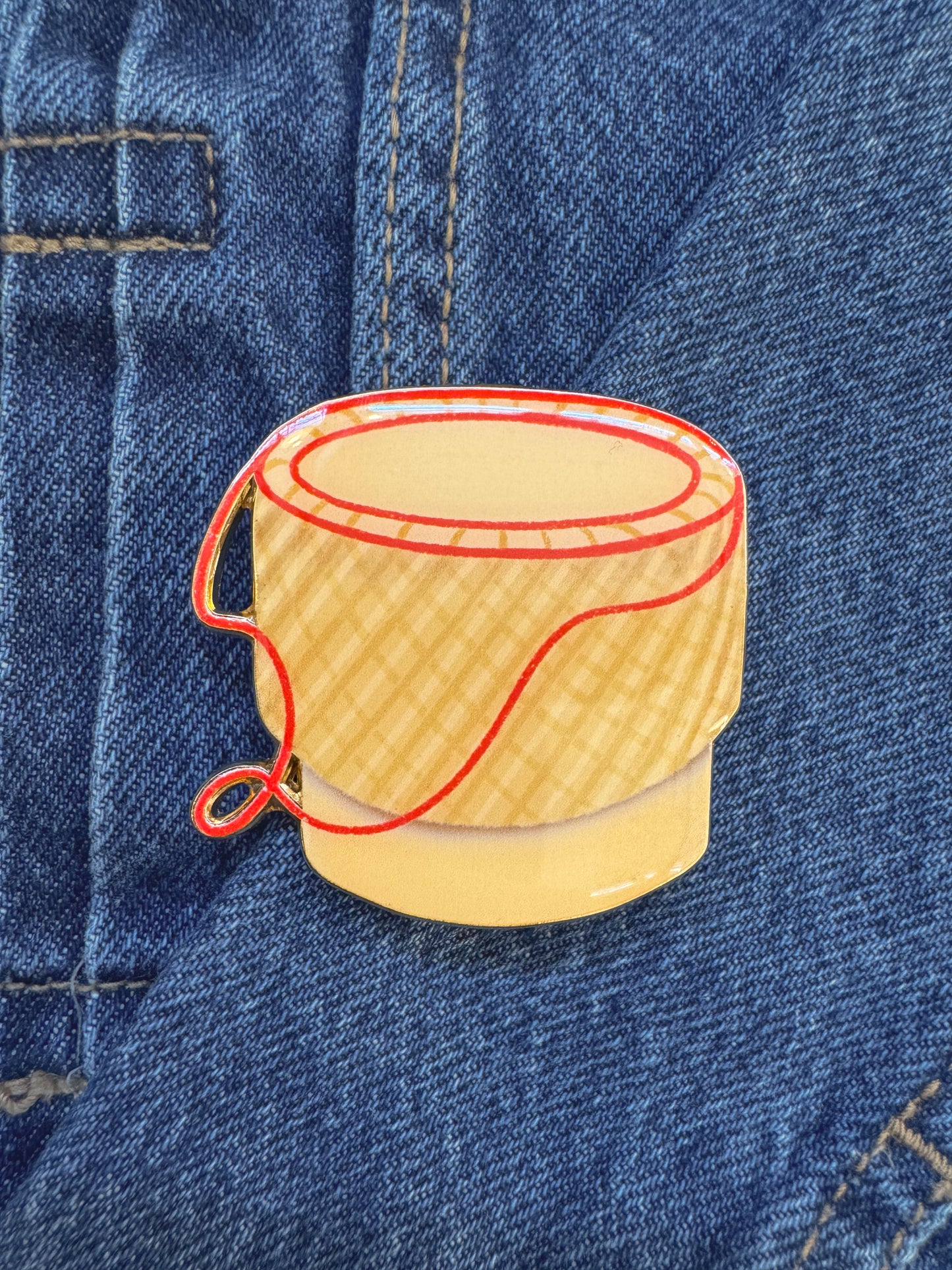 Sticky Rice Basket Enamel Pin