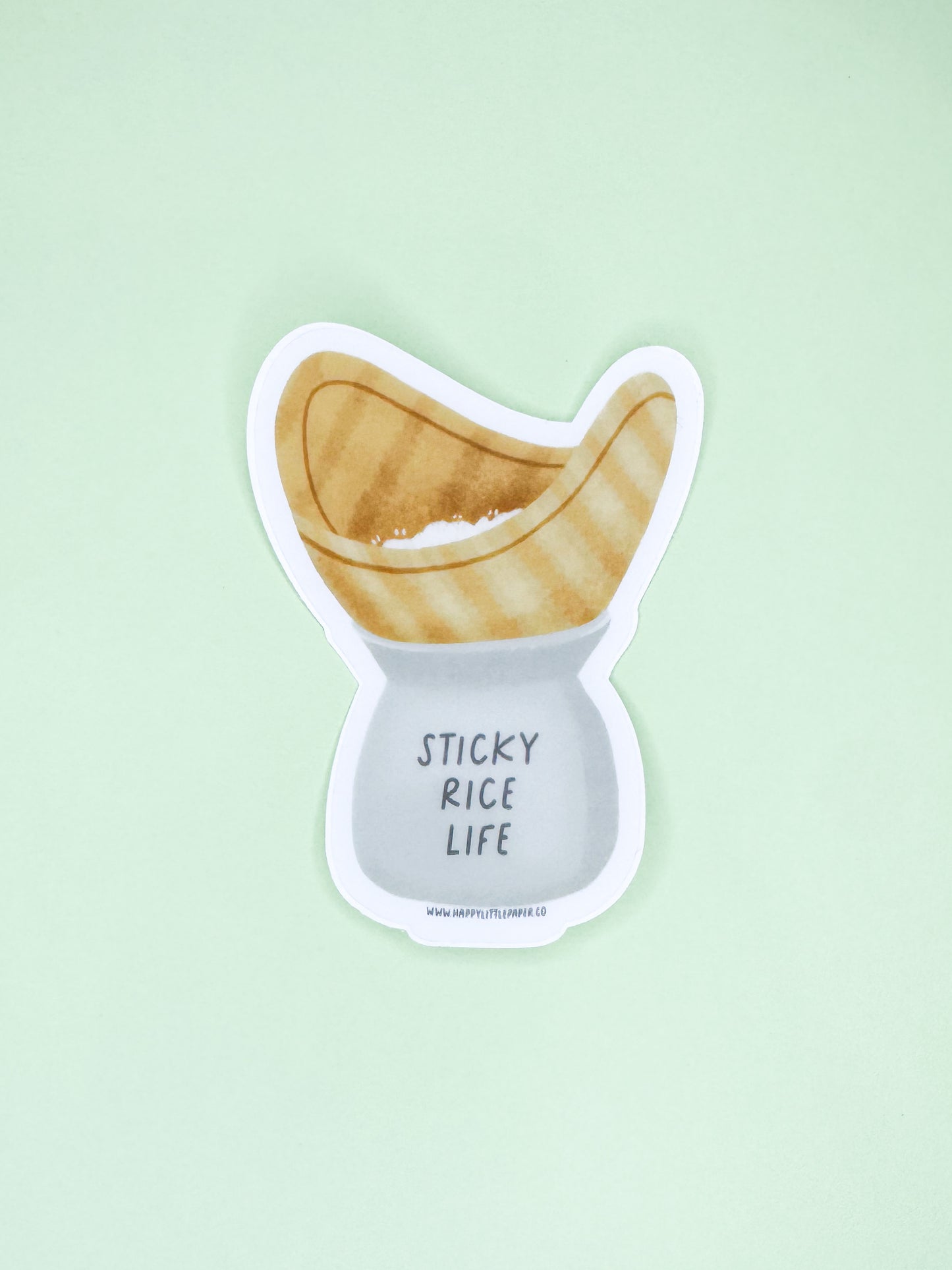 Vinyl Sticker-Sticky Rice Life Steamer (Food, Asian)