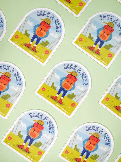 Vinyl Sticker-Take A Hike (Funny, Pun)