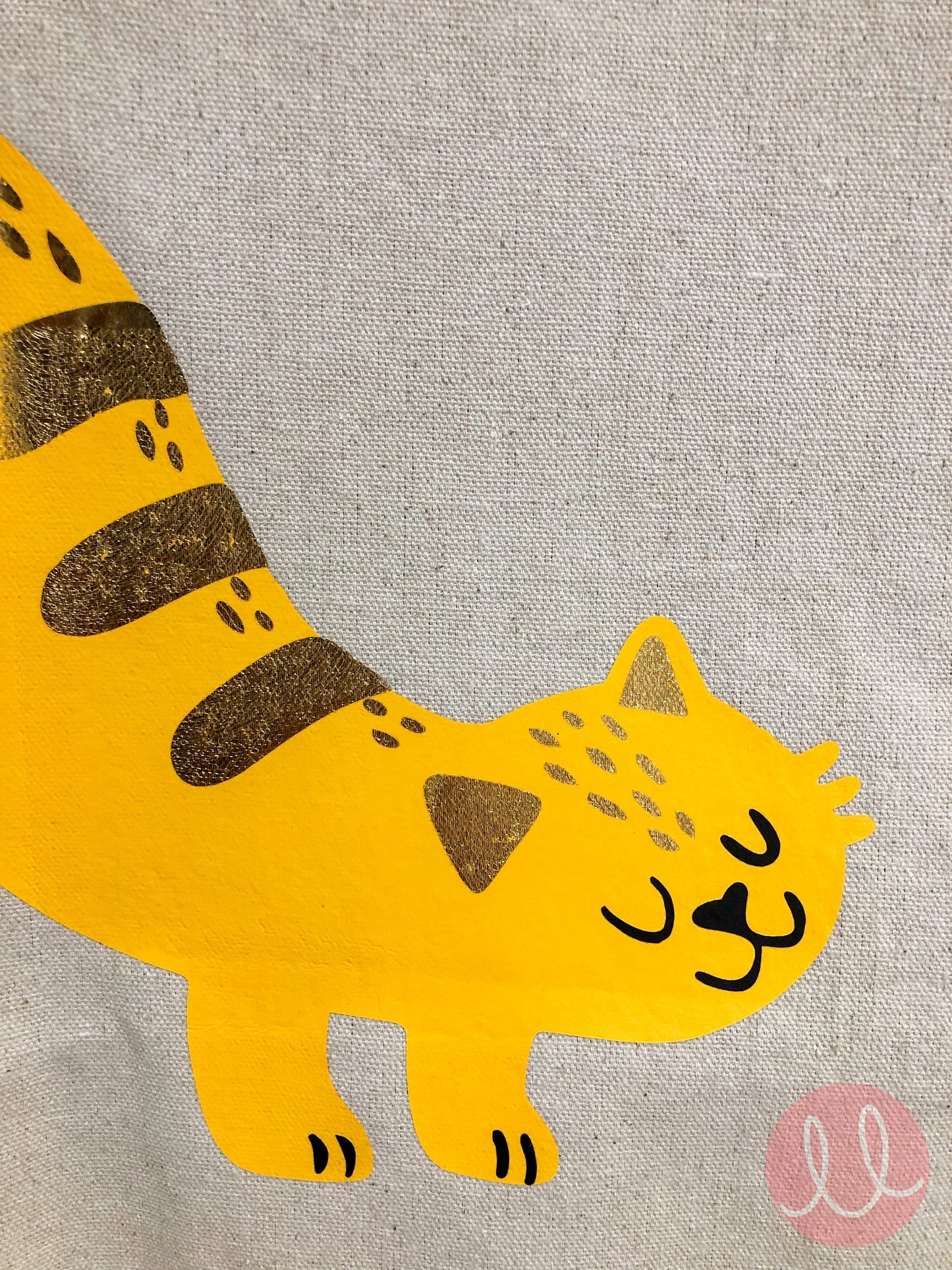 Wraparound Tabby Cat Canvas Tote