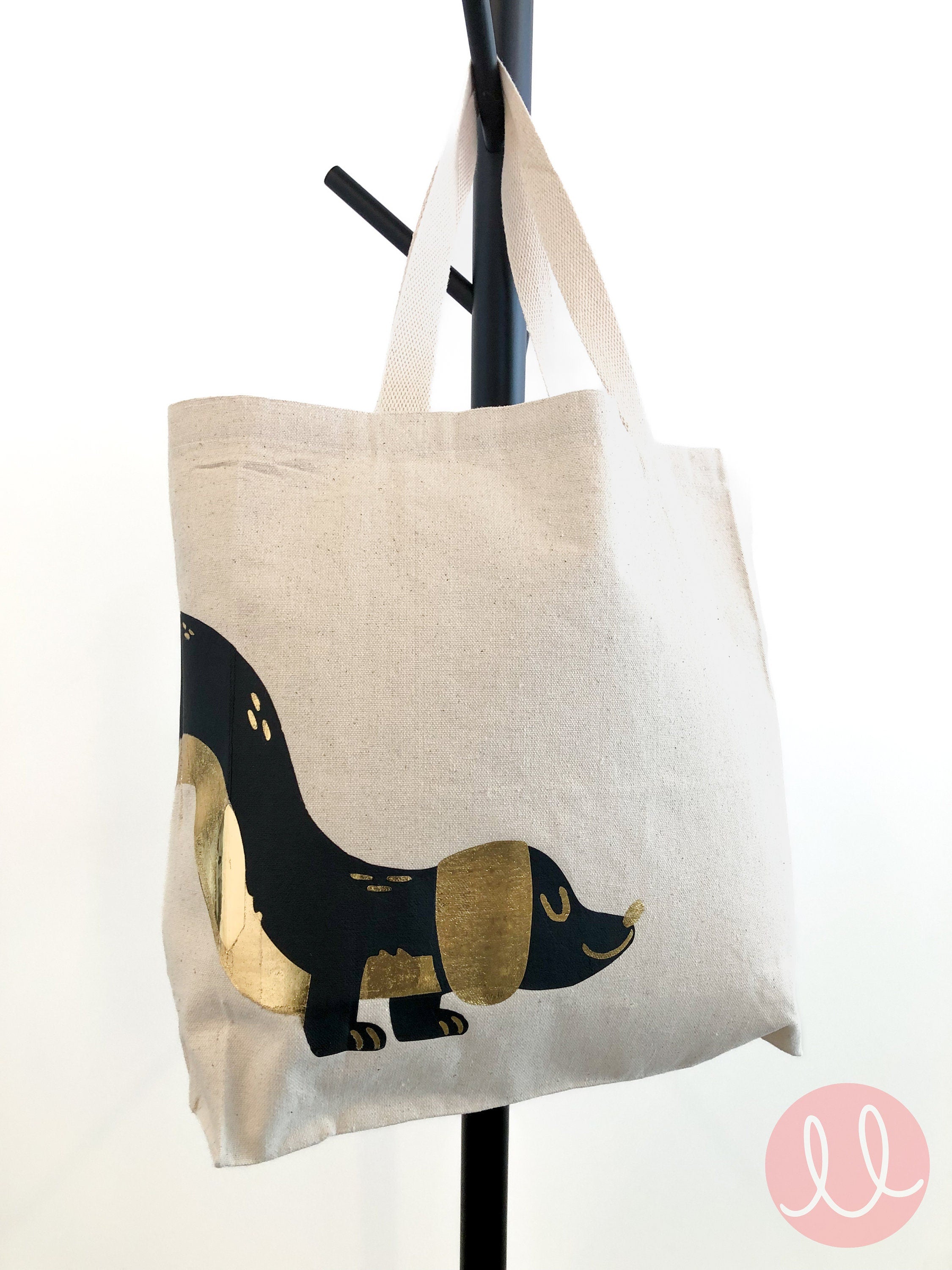 Black dog tote clearance bag